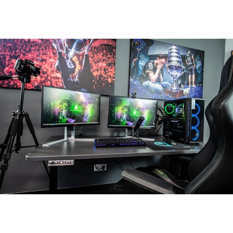 Krzesło gamingowe ErgoRacer Lite — czarno-czerwone